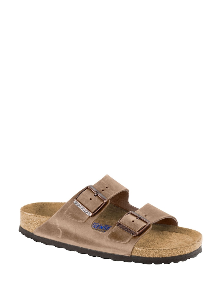 Birkenstock Brown Arizona Oiled Leather Sandals - Image 3 of 7
