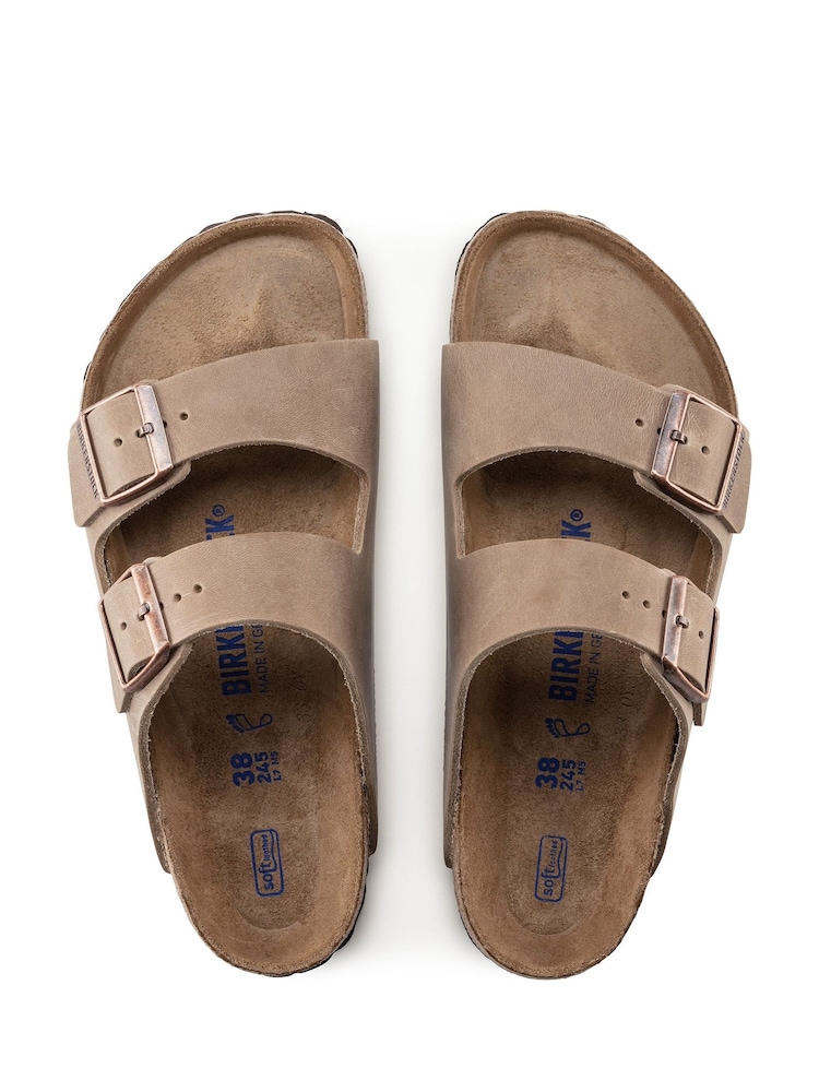 Birkenstock Brown Arizona Oiled Leather Sandals - Image 6 of 7