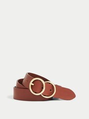 Jigsaw Brown Leather Carlos Belt - Image 1 of 3