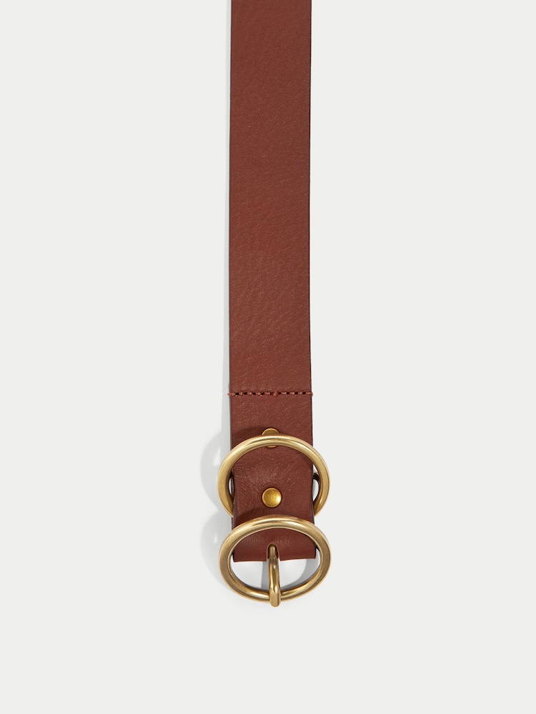 Jigsaw Brown Leather Carlos Belt - Image 2 of 3