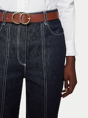 Jigsaw Brown Leather Carlos Belt - Image 3 of 3