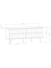 Frank Olsen Grey Elevate Smart LED Corner TV Stand - Image 6 of 6