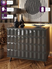 Frank Olsen Grey Elevate Smart LED Small Sideboard - Image 3 of 6