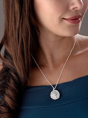 Beaverbrooks Sterling Silver Cubic Zirconia Oval Locket Pendant - Image 3 of 4