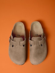Birkenstock Brown Light Boston Oil Leather Sandals - Image 1 of 5