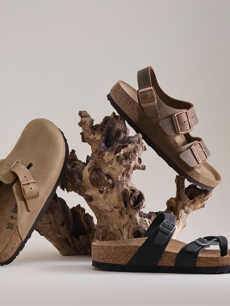 TOBAČNO RJAVA - Birkenstock Sandali Boston Oil Leather - Slika 4 iz 4