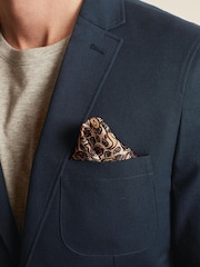 Navy Slim Cotton Stretch Blazer - Image 4 of 11