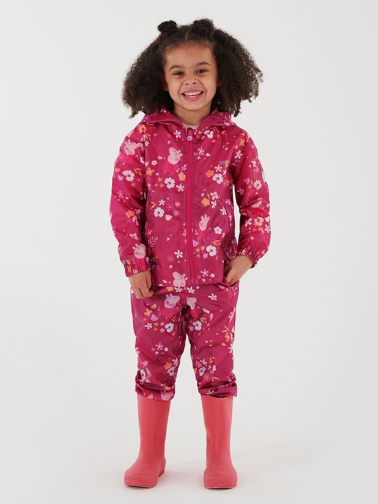 Regatta Blue Peppa Pig Waterproof Pack It Jacket - Image 1 of 8