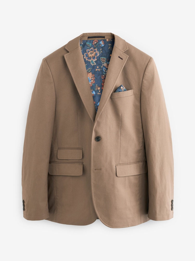 Stone Slim Cotton Stretch Blazer - Image 6 of 10
