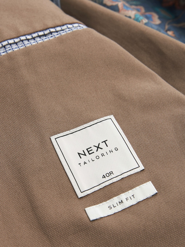 Stone Slim Cotton Stretch Blazer - Image 9 of 10