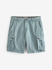 Sage Green Washed Cotton Cargo Shorts - Image 5 of 6