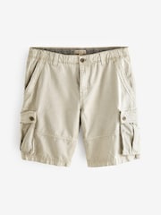 Bone Washed Cotton Cargo Shorts - Image 6 of 7