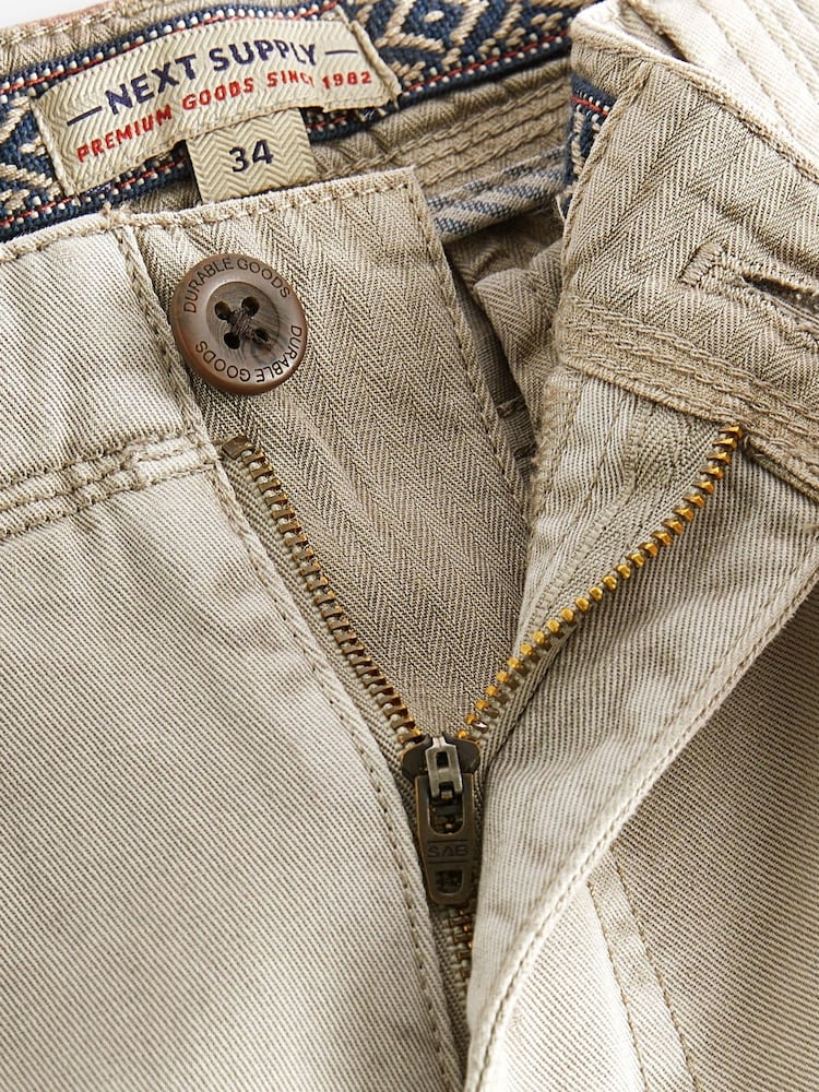 Bone Washed Cotton Cargo Shorts - Image 7 of 7