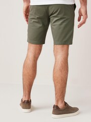 Khaki Green Slim Stretch Chino Shorts - Image 2 of 7