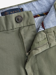 Khaki Green Slim Stretch Chino Shorts - Image 6 of 7