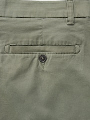 Khaki Green Slim Stretch Chino Shorts - Image 7 of 7
