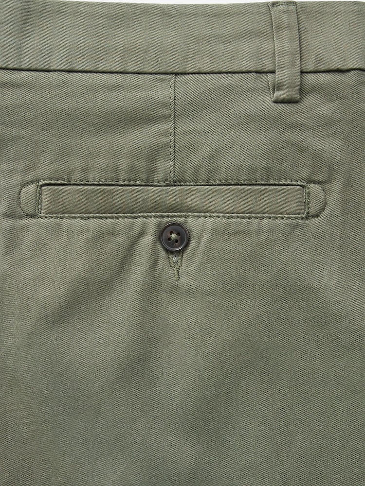 Khaki Green Slim Stretch Chino Shorts - Image 7 of 7