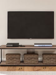 Dorel Home Weathered Oak Europe Quincy TV Stand 65" - Image 1 of 4