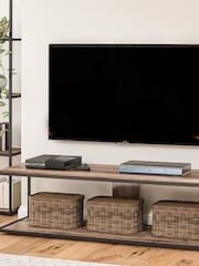 Dorel Home Weathered Oak Europe Quincy TV Stand 65" - Image 2 of 4