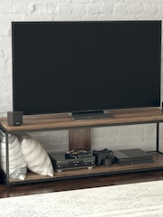 Dorel Home Weathered Oak Europe Quincy TV Stand 65" - Image 3 of 4