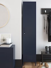 Dorel Home Navy Blue Europe Bradford Single Metal Storage Cabinet - Image 1 of 4