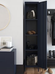 Dorel Home Navy Blue Europe Bradford Single Metal Storage Cabinet - Image 3 of 4