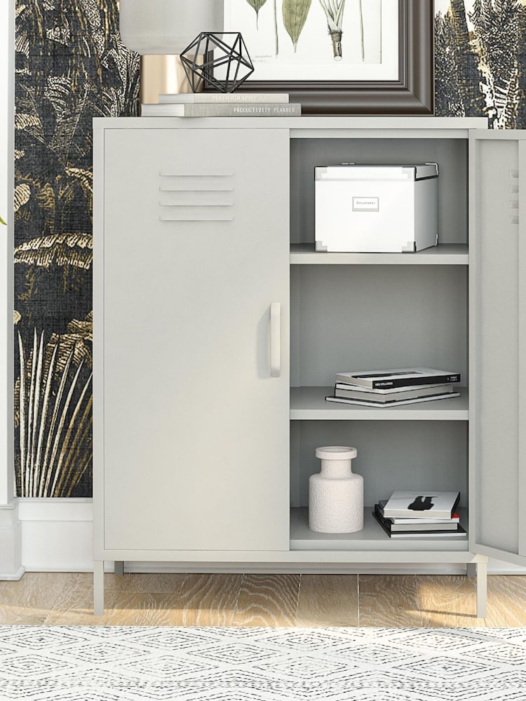 Dorel Home Taupe Europe Bradford 2 Door Metal Storage Cabinet - Image 2 of 4