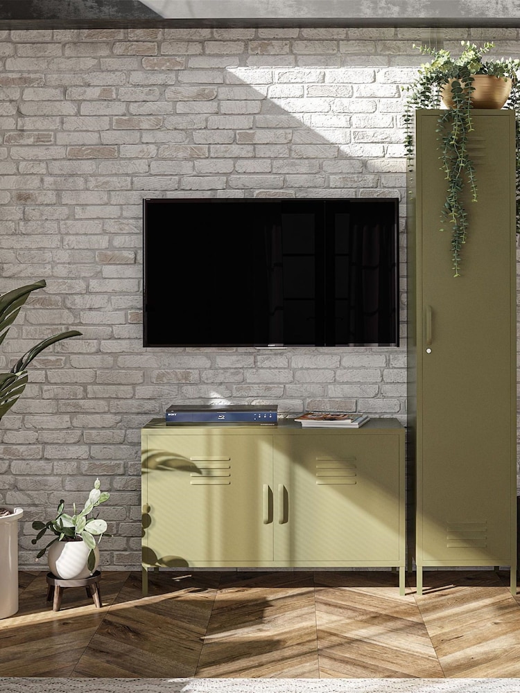 Dorel Home Olive Green Europe Bradford 2 Door Metal Accent Cabinet - Image 1 of 4