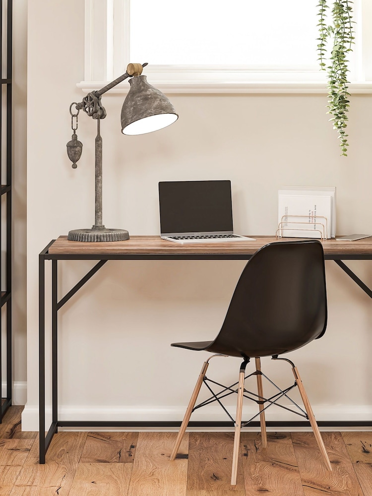 Dorel Home Weathered Oak Europe Quincy Writing Desk - Image 1 of 4