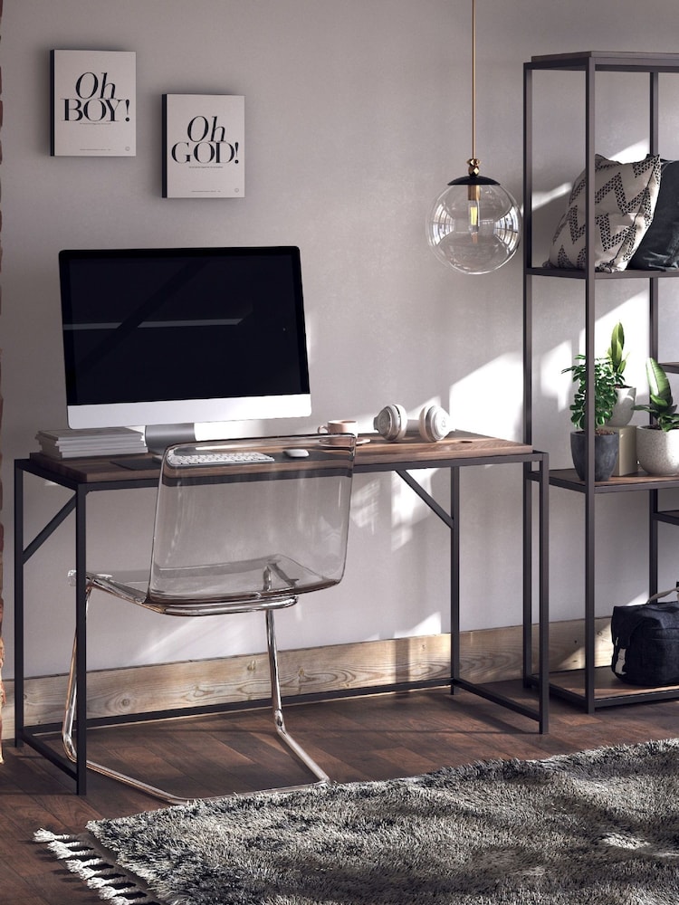 Dorel Home Weathered Oak Europe Quincy Writing Desk - Image 2 of 4