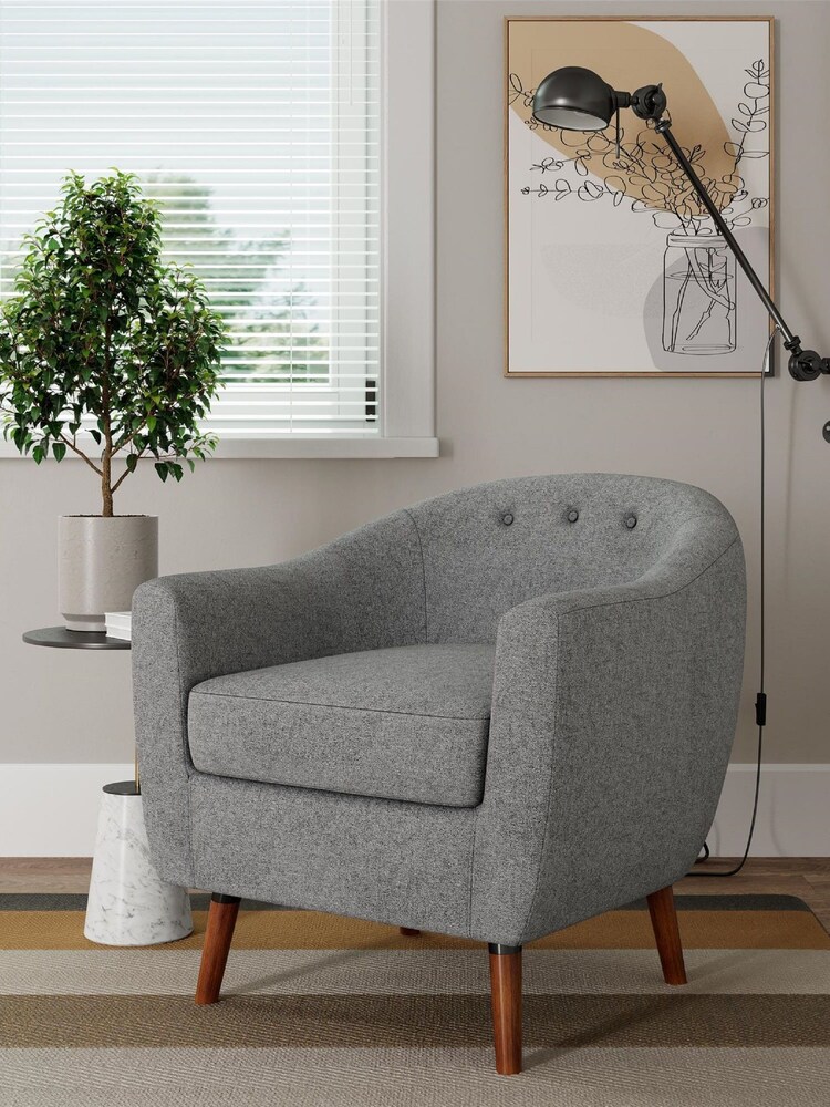 Dorel Home Grey Europe Brie Accent Chair - Image 2 of 4