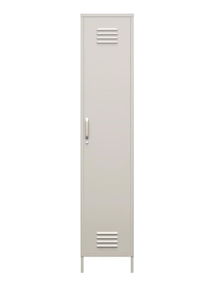 Dorel Home Taupe Europe Bradford Single Metal Storage Cabinet - Image 4 of 4