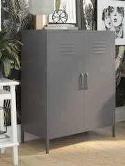 Dorel Home Grey Europe Bradford 2 Door Metal Storage Cabinet - Image 1 of 4