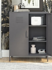 Dorel Home Grey Europe Bradford 2 Door Metal Storage Cabinet - Image 2 of 4