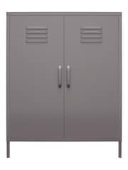 Dorel Home Grey Europe Bradford 2 Door Metal Storage Cabinet - Image 4 of 4