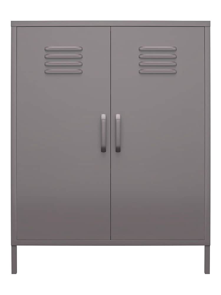 Dorel Home Grey Europe Bradford 2 Door Metal Storage Cabinet - Image 4 of 4