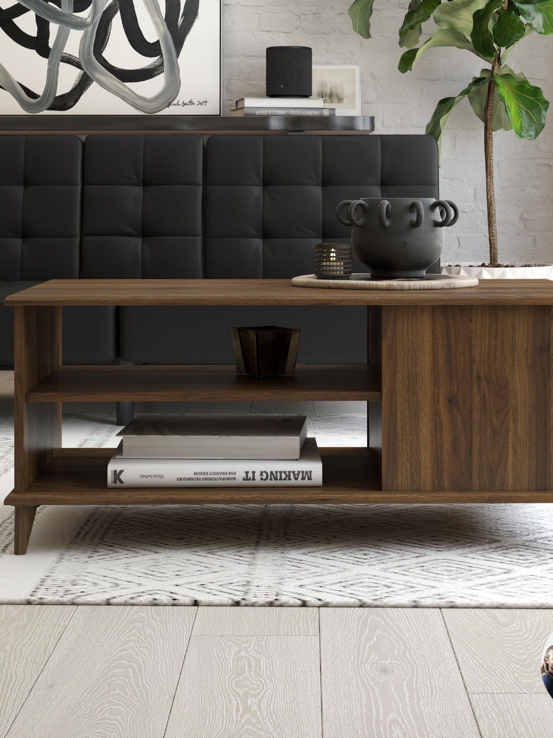 Dorel Home Unisex Walnut Brown Europe Farnsworth Coffee Table - Image 3