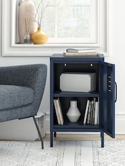Dorel Home Navy Blue Europe Bradford Metal Locker End Table - Image 3 of 4