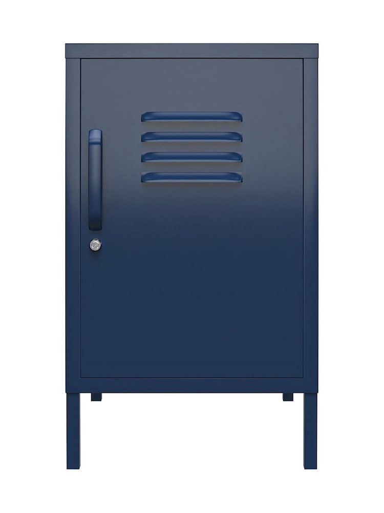 Dorel Home Navy Blue Europe Bradford Metal Locker End Table - Image 4 of 4