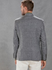 Grey Signature Double Breasted Angelico Linen Blend Blazer - Image 3 of 13