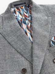 Grey Signature Double Breasted Angelico Linen Blend Blazer - Image 8 of 13