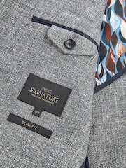 Grey Signature Double Breasted Angelico Linen Blend Blazer - Image 9 of 13