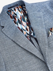 Blue Slim Signature Angelico Linen Blend Blazer - Image 7 of 11
