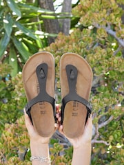 Schwarz - Birkenstock Gizeh Birko Flor Sandalen - Bild 2 von 4