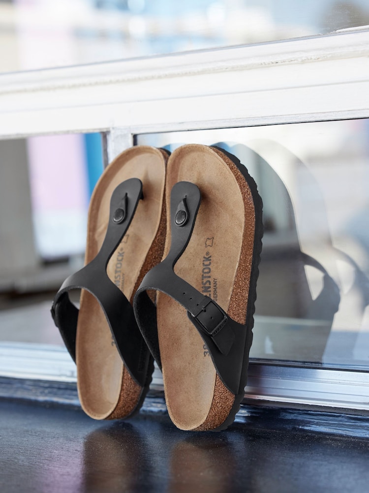 Buy Birkenstock Black Gizeh Birko Flor Sandals from Next France