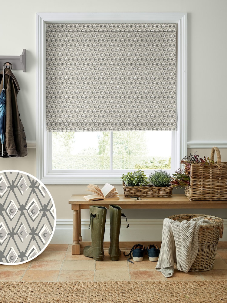 Laura Ashley Silver Saron Made To Measure Roman Blinds - Image 1 of 6