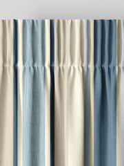 Laura Ashley Seaspray Blue Awning Stripe Made To Measure Curtains - Image 5 of 6