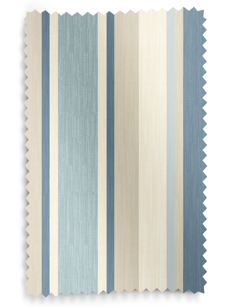 Laura Ashley Seaspray Blue Awning Stripe Made To Measure Curtains - Image 6 of 6