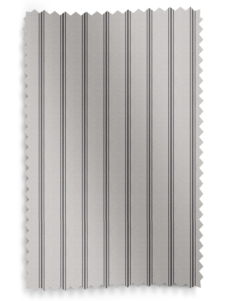Laura Ashley Moonbeam Grey Burnsall Stripe Made To Measure Curtains - Image 9 of 9