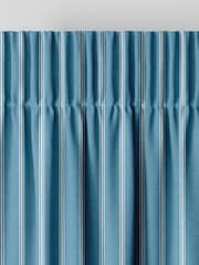 Laura Ashley Seaspray Blue Burnsall Stripe Made To Measure Curtains - Image 7 of 8